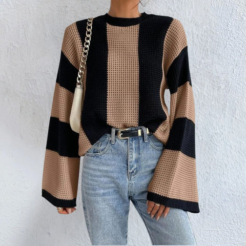 Selene - Strickpullover mit kontrastierendem Muster