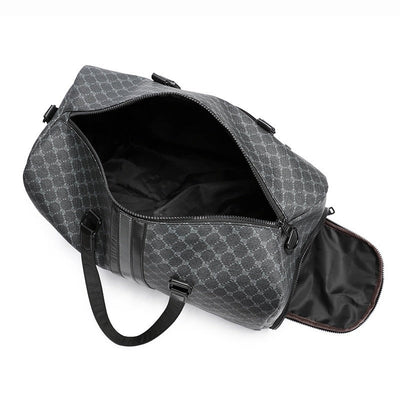 Karierte Reisetasche für Herren mit doppeltem, verstärktem Griff - Mauro