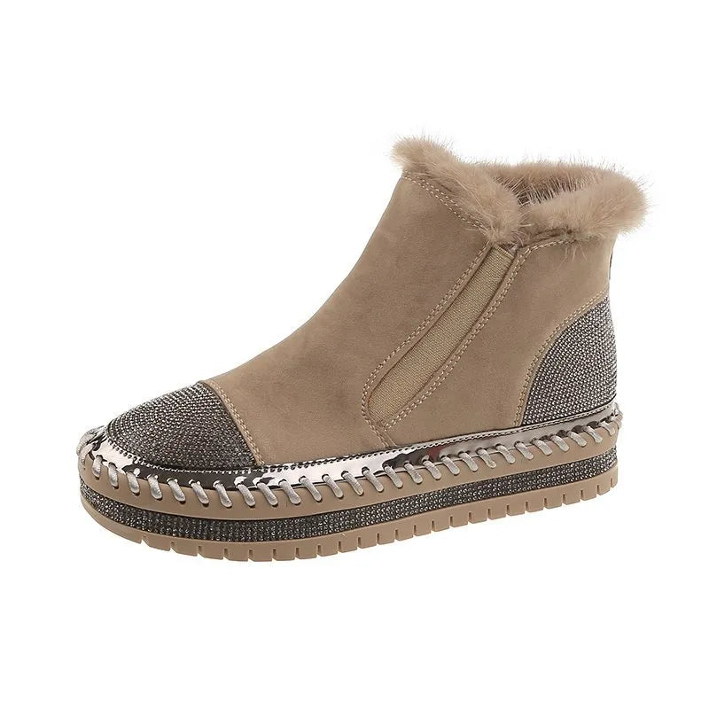 Fayette - Schicke Winterschuhe aus Samt und Strass