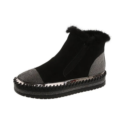 Fayette - Schicke Winterschuhe aus Samt und Strass