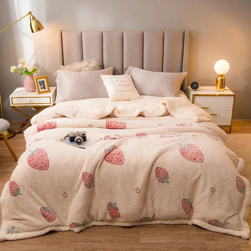 Gesteppte Winterdecke mit Muster