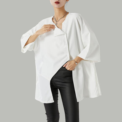 Barbara - Elegante Asymmetrische Bluse