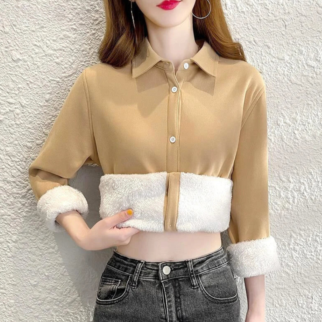 Eda - Elegante Fleece Bluse