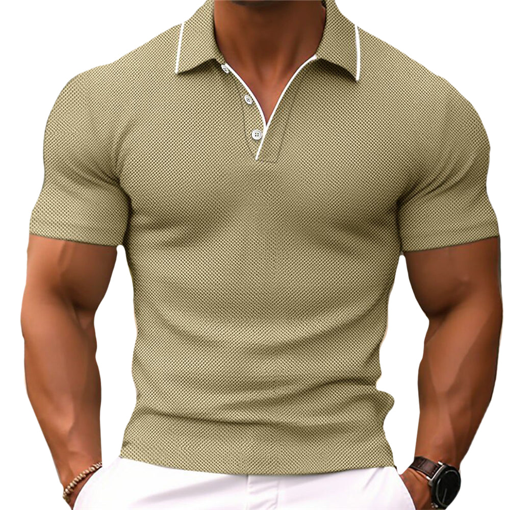 Slim Fit Herren Polo Shirt mit Knopfleiste