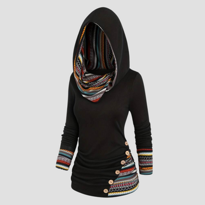 Marja - Damen-Kapuzenpullover im Boho-Stil