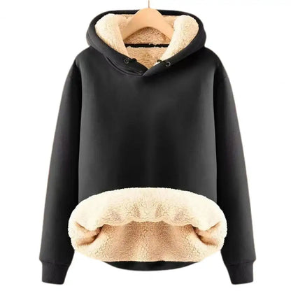 Sherpa Fleece Pullover mit Kapuze