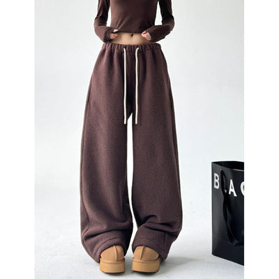Damen-Baggy-Hose aus Plüschstoff - Novanne