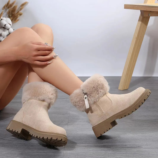 Anne - Warme Winter-Plush-Stiefel mit Reißverschluss für Frauen