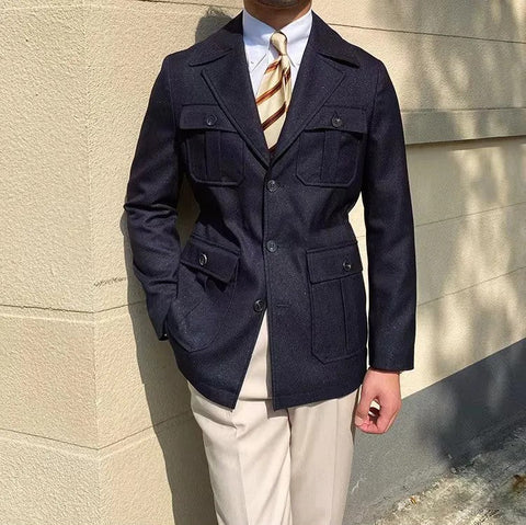 Enzo - Wintermantel mit Schneiderkragen, Haute Couture