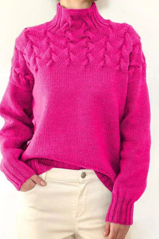 Claudine - Strickpullover mit Stehkragen