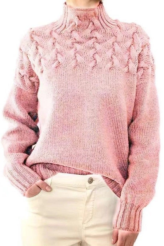 Claudine - Strickpullover mit Stehkragen