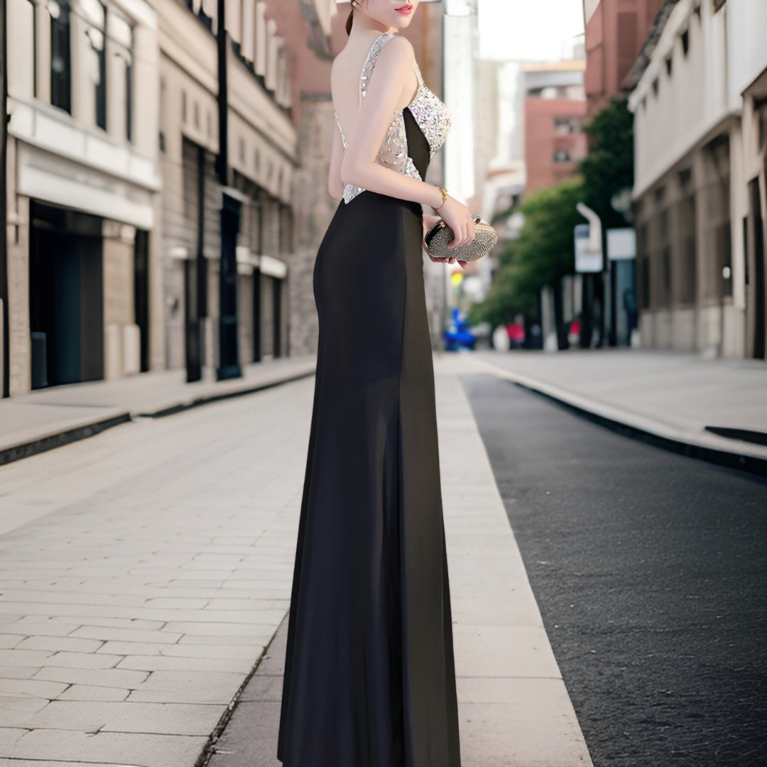 Liv - Glamouröse Pailletten Abendkleid