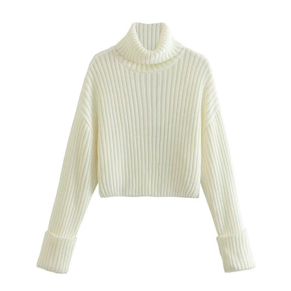 Eva - Damen Gerippter Rollkragenpullover