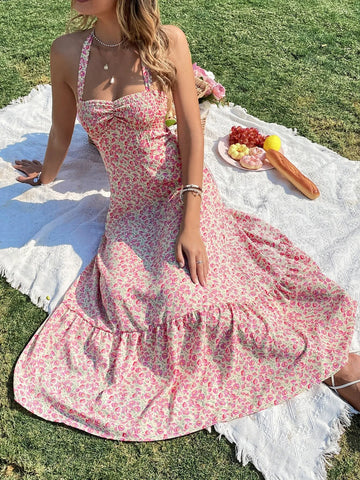 Regina - Ärmelloses Kleid mit Neckholder-Ausschnitt