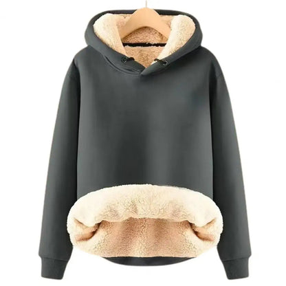 Sherpa Fleece Pullover mit Kapuze