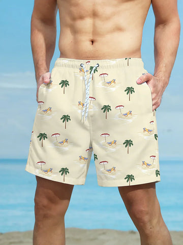 Tom - Strandshorts mit Palmenmuster