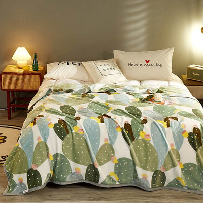 Herbstliche Flanell-Decke