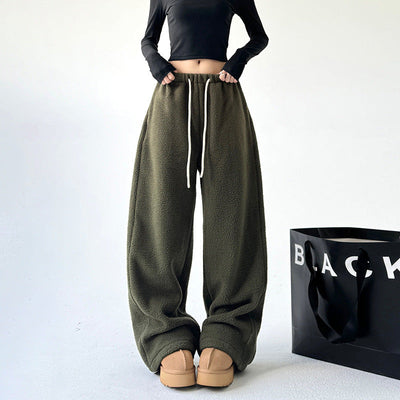Damen-Baggy-Hose aus Plüschstoff - Novanne