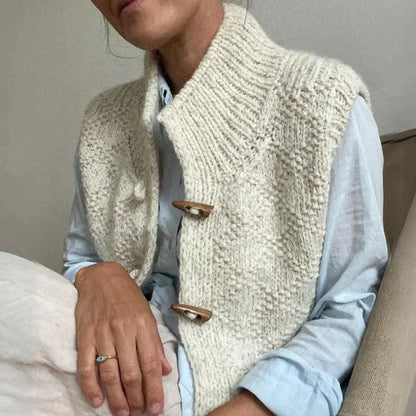 Anja – Stylischer ärmelloser Cardigan