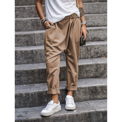 Kurze Freizeithose für Damen – Weites Bein