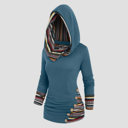 Marja - Damen-Kapuzenpullover im Boho-Stil