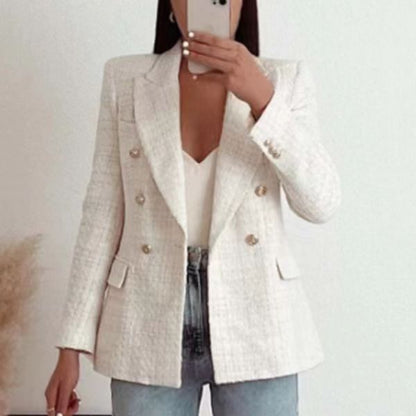 Nanette - Damen Strukturierter Blazer mit Doppelknopfleiste