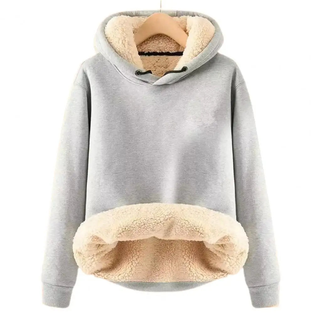 Sherpa Fleece Pullover mit Kapuze