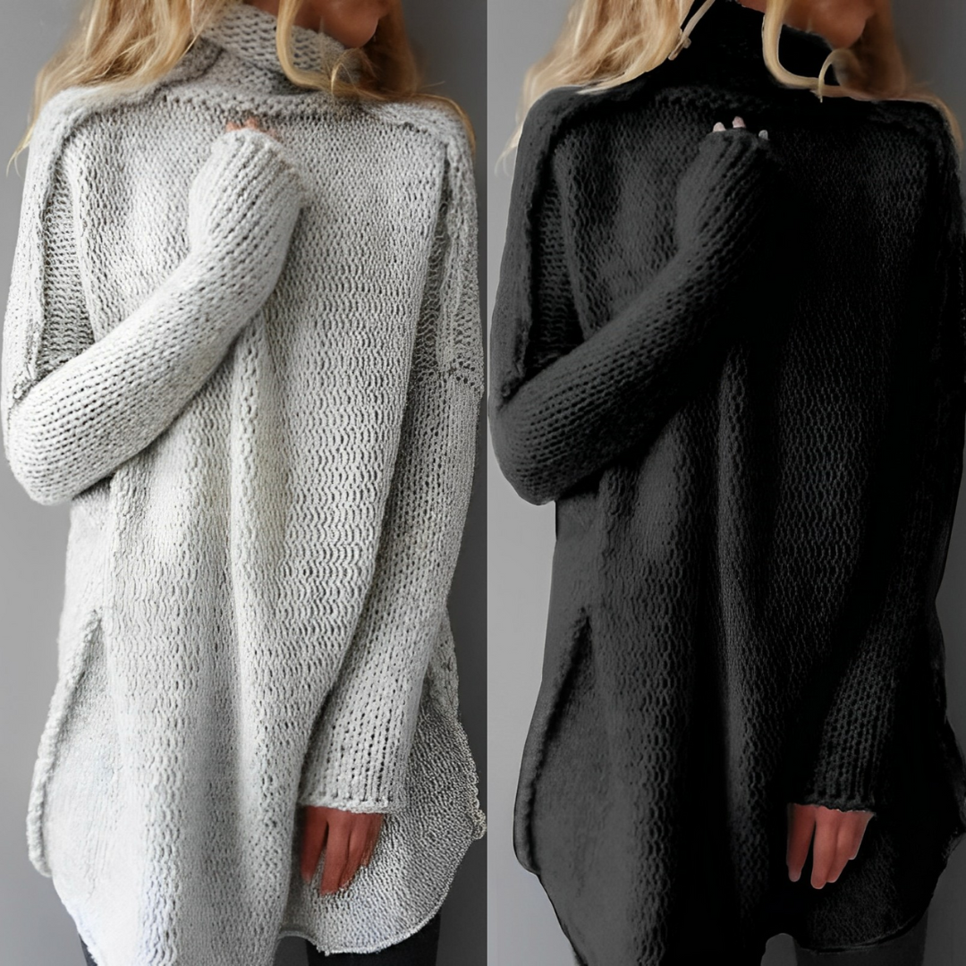 Celine - Warmer langer Strickpullover