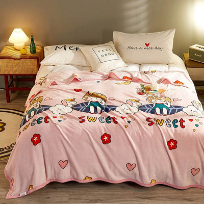 Herbstliche Flanell-Decke