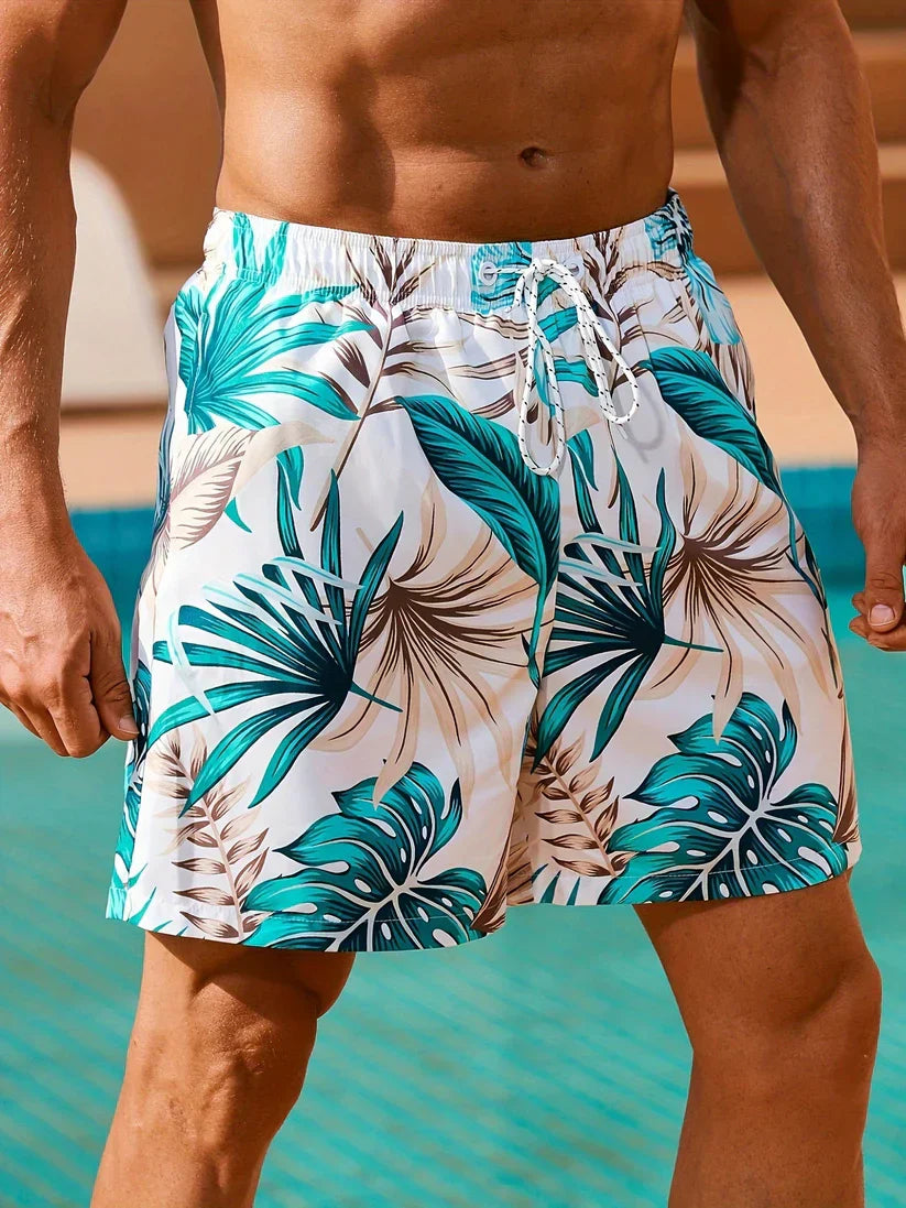 Noah - Tropische Badeshorts mit Taschen