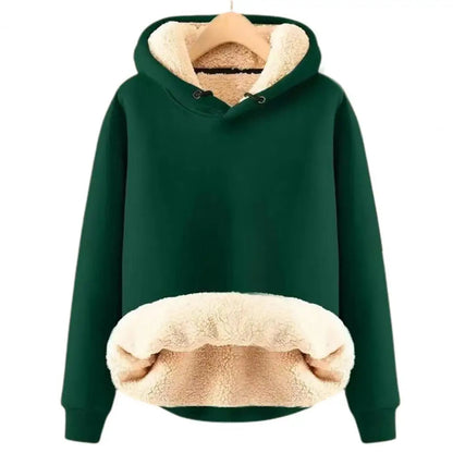 Sherpa Fleece Pullover mit Kapuze