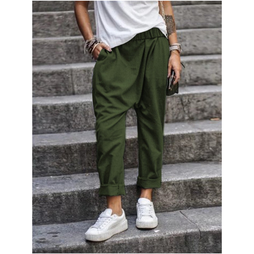 Kurze Freizeithose für Damen – Weites Bein