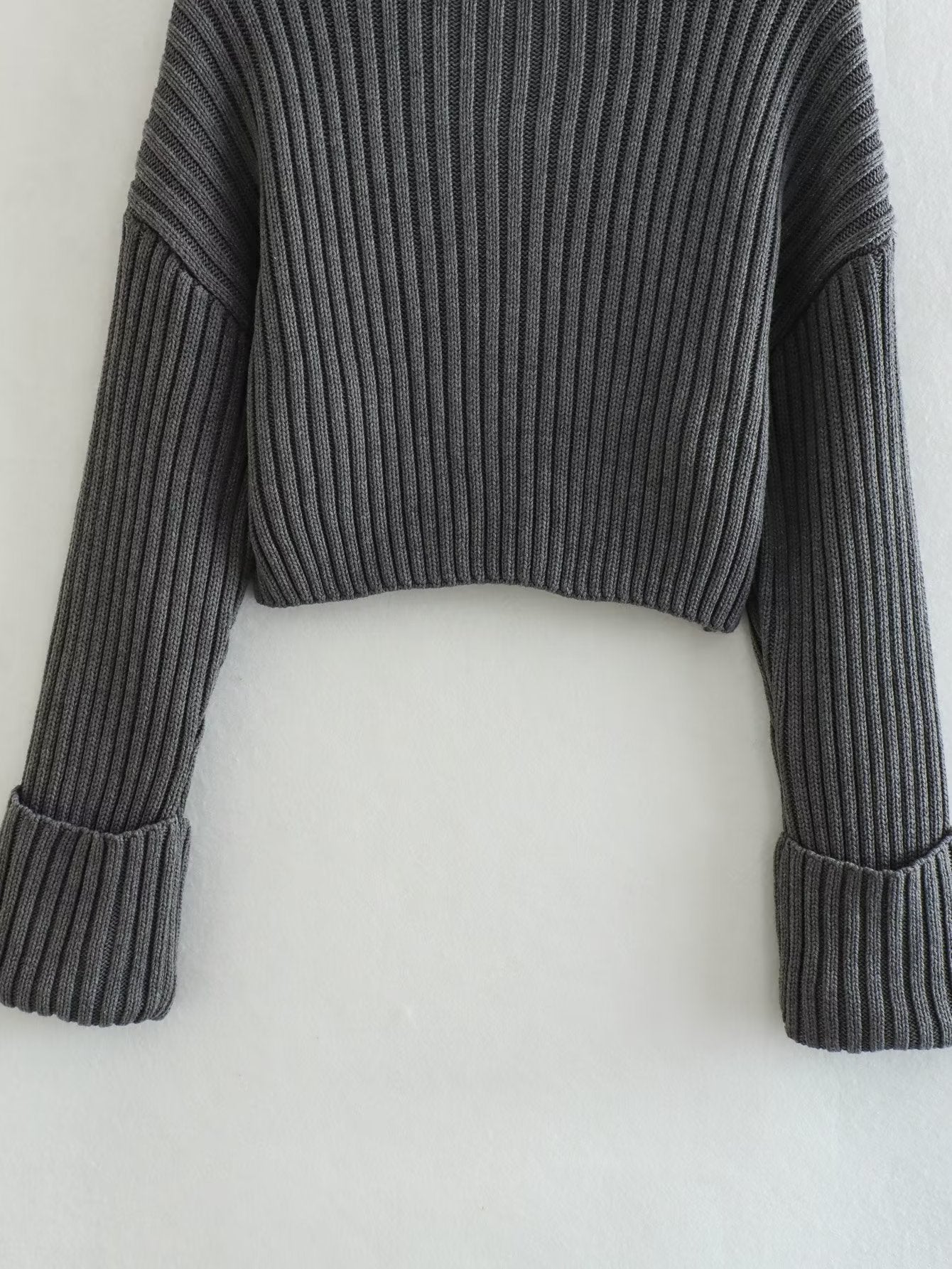 Eva - Damen Gerippter Rollkragenpullover