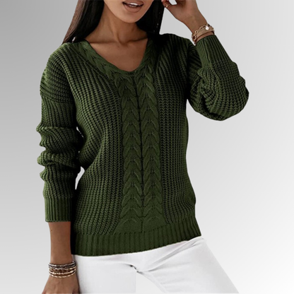 Marimar - Weicher Strickpullover mit Zopfmuster