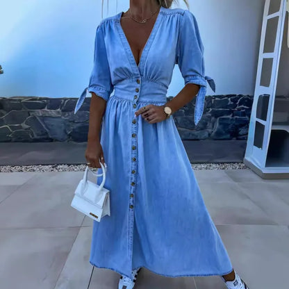 Michelle - Kleid aus Denim für verschiedene Anlässe