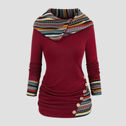 Marja - Damen-Kapuzenpullover im Boho-Stil