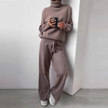 Carmel - 2-teiliges Set, Rollkragenpullover und lange Hose