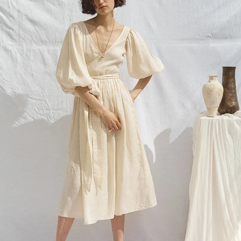 Natalie - Damenkleid mit Puffärmeln