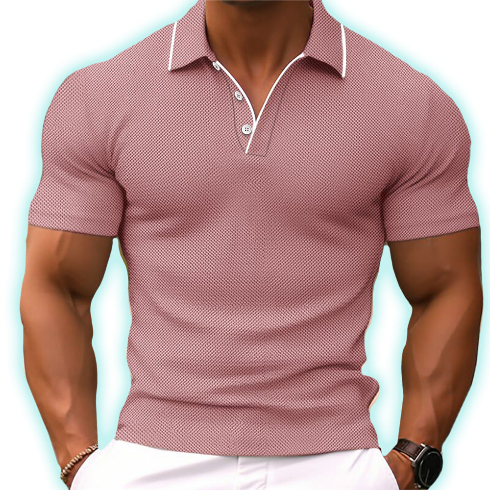 Slim Fit Herren Polo Shirt mit Knopfleiste