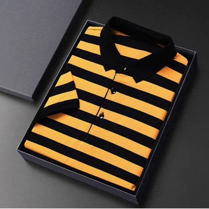 Klassisches Streifen Herren Polo Shirt