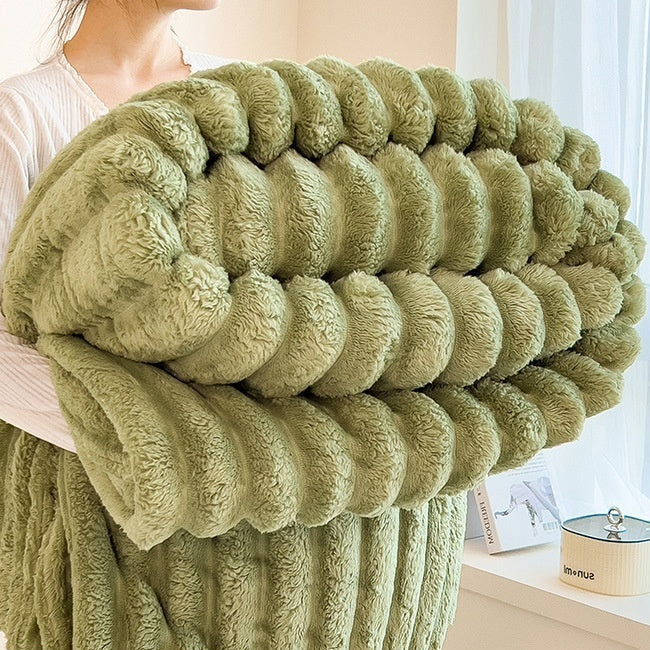 Ultra-weiche und warme Decke mit Samteffekt