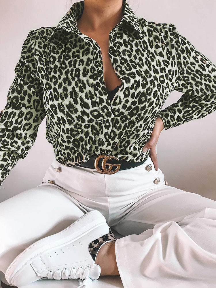 LEONA- Bluse mit Leopardenmuster