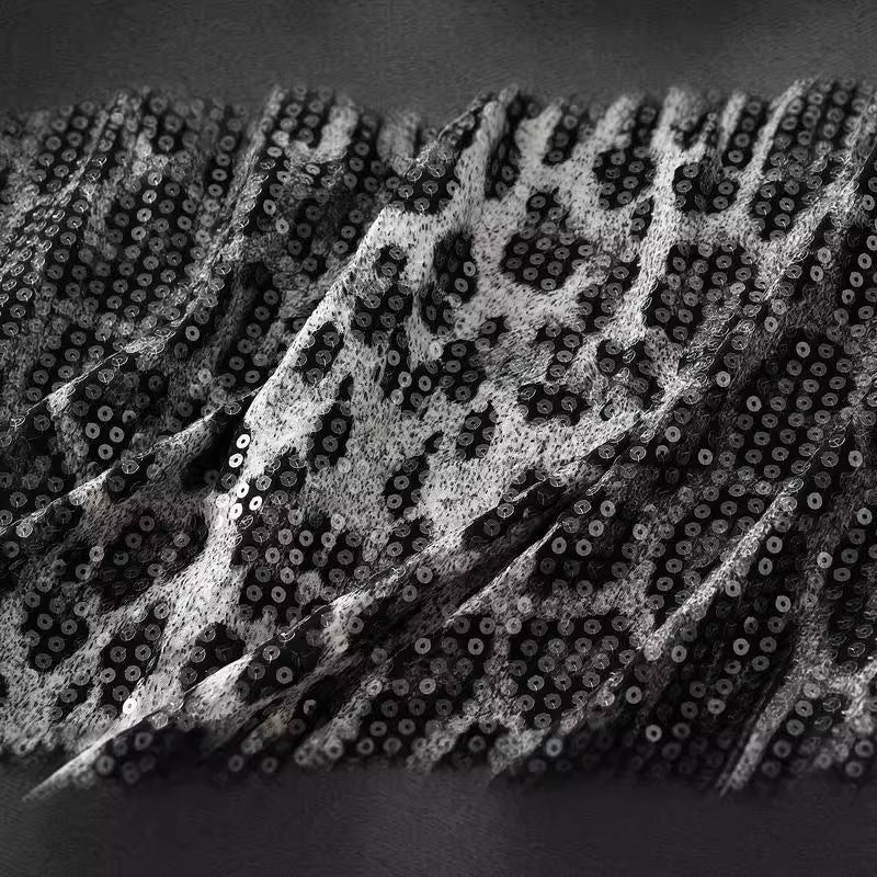 Damenrock mit Leopardenmuster und Pailletten - Ynaris