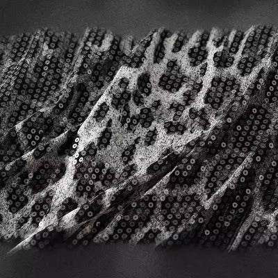 Damenrock mit Leopardenmuster und Pailletten - Ynaris