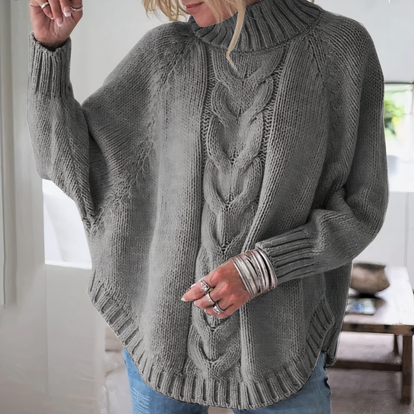 ARIAH - Strickpullover mit Fledermausärmeln