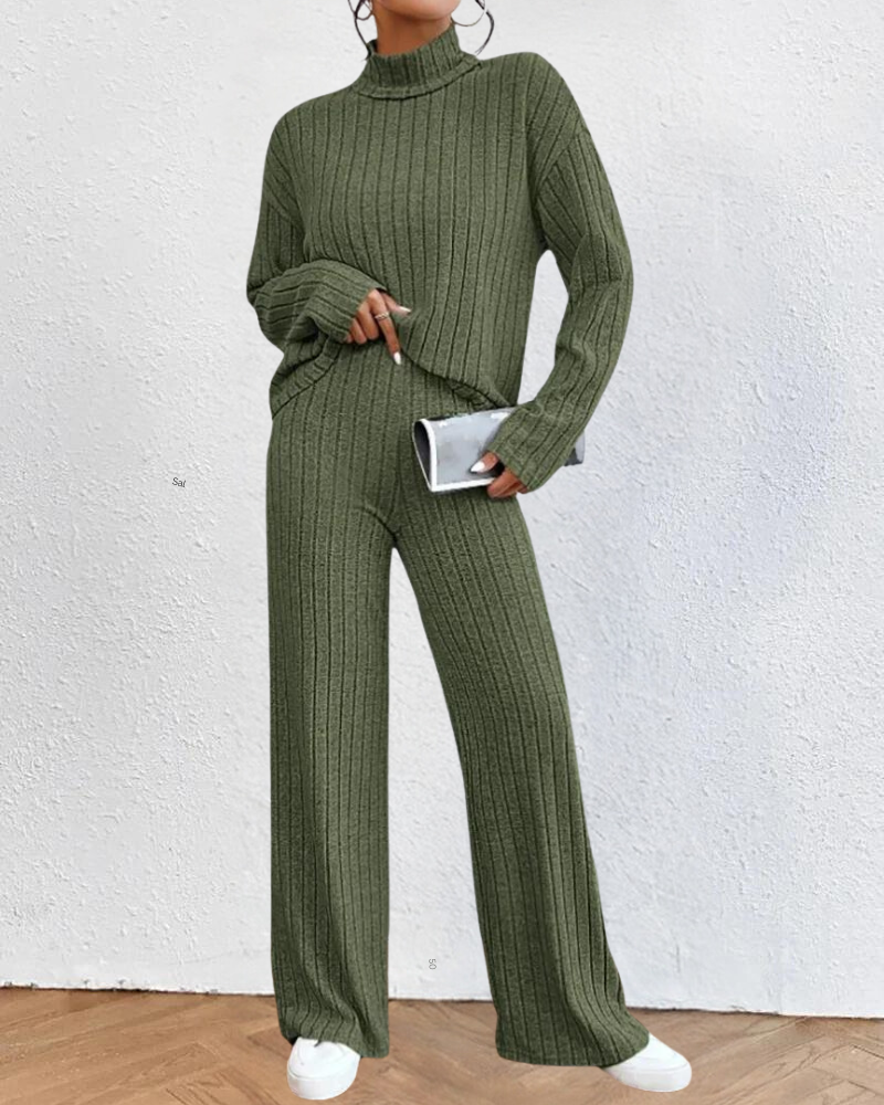 ALLIE - Set aus gestricktem Oberteil und Hose