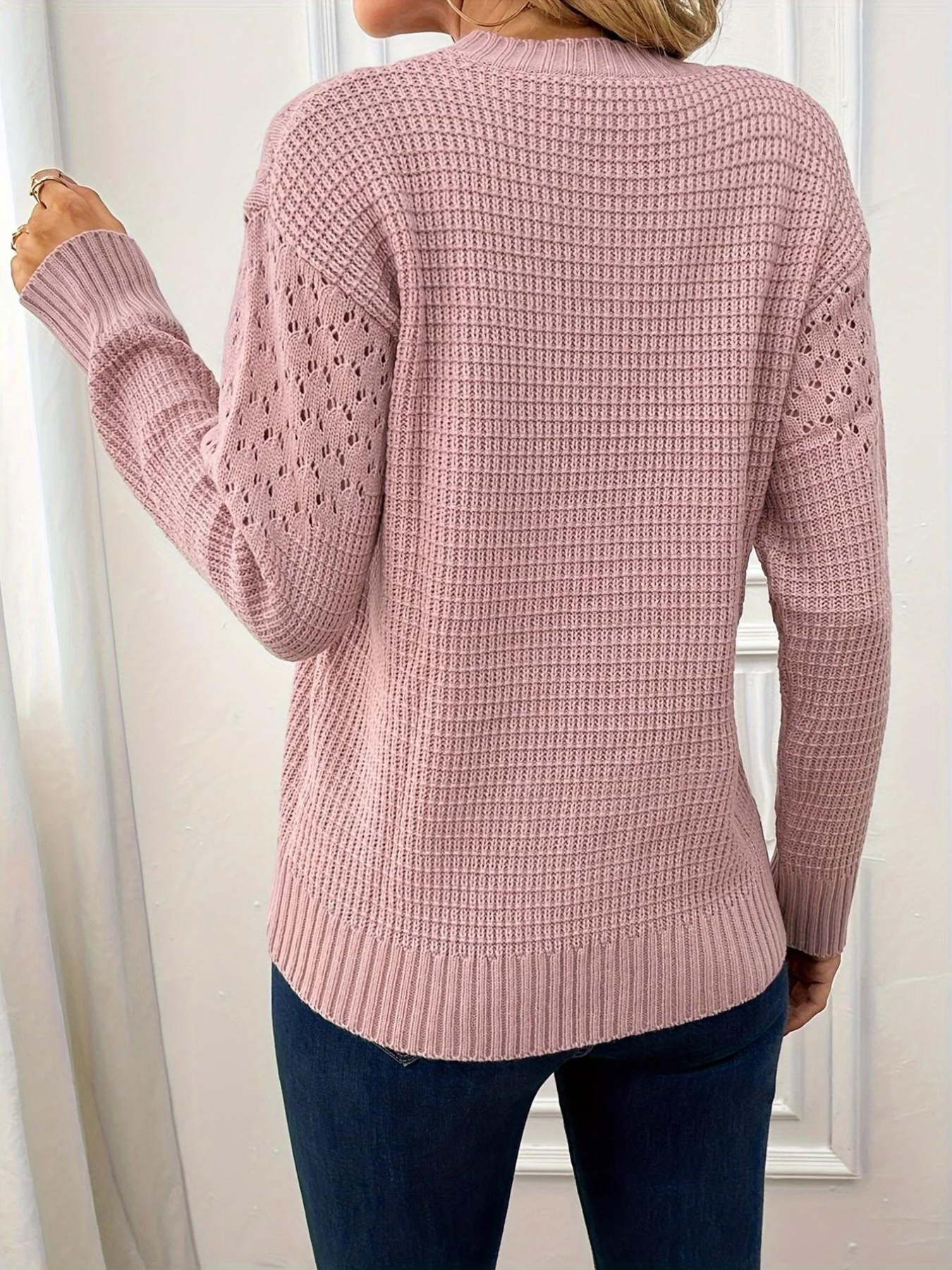 AUDREY - Eleganter Hohlsaum-Pullover