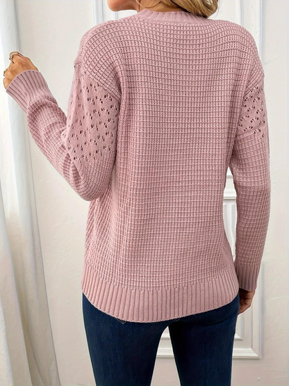 AUDREY - Eleganter Hohlsaum-Pullover