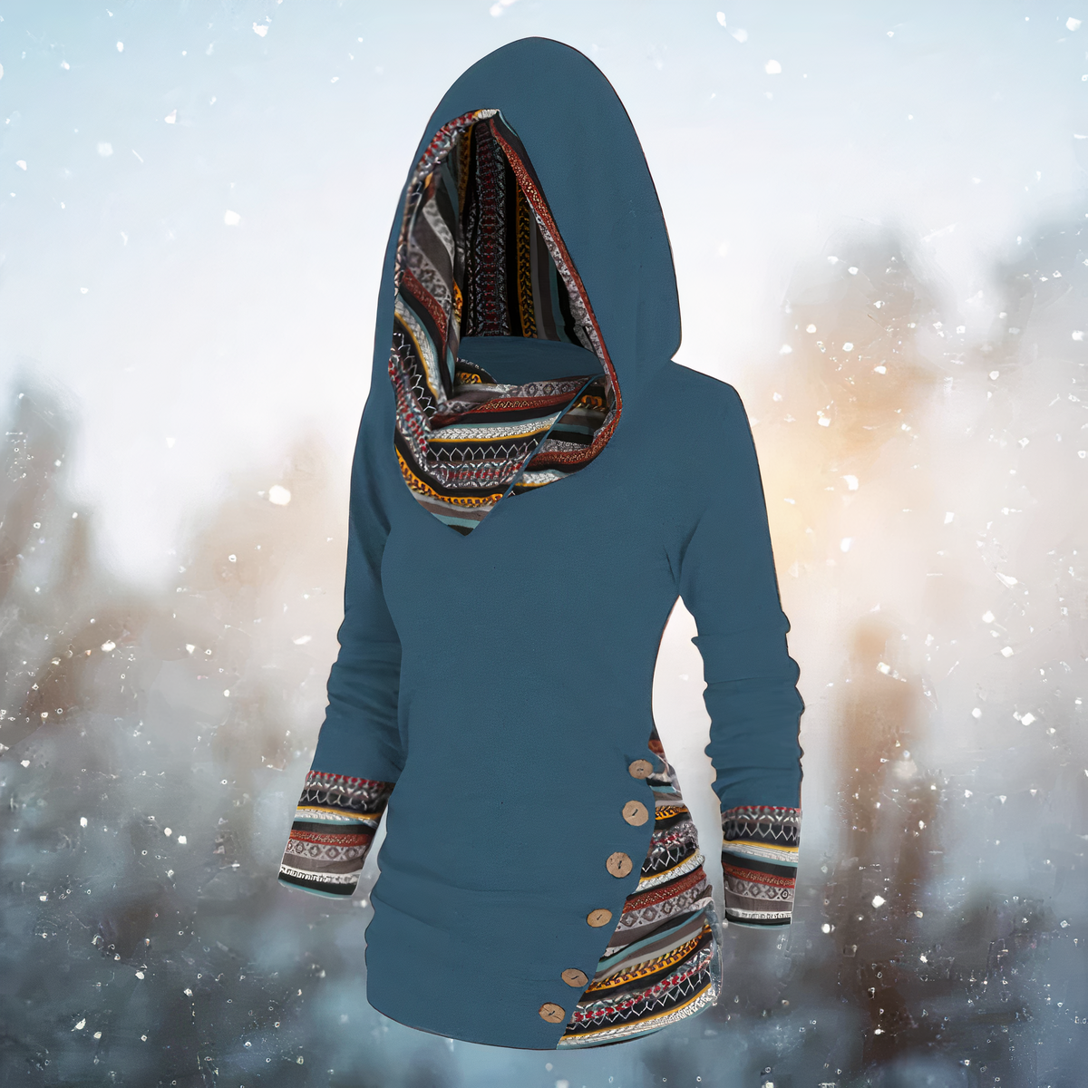 EMMA - Stylischer Tribal-Kapuzenpullover