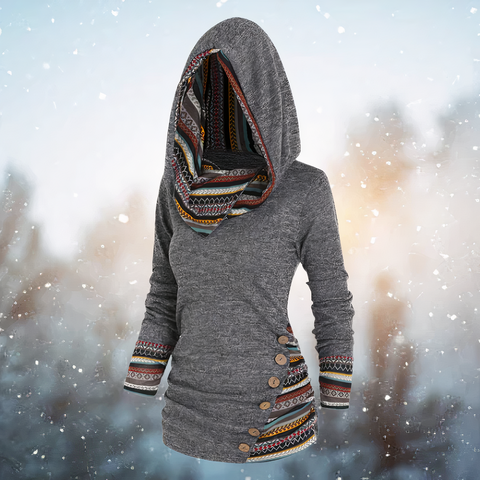 EMMA - Stylischer Tribal-Kapuzenpullover